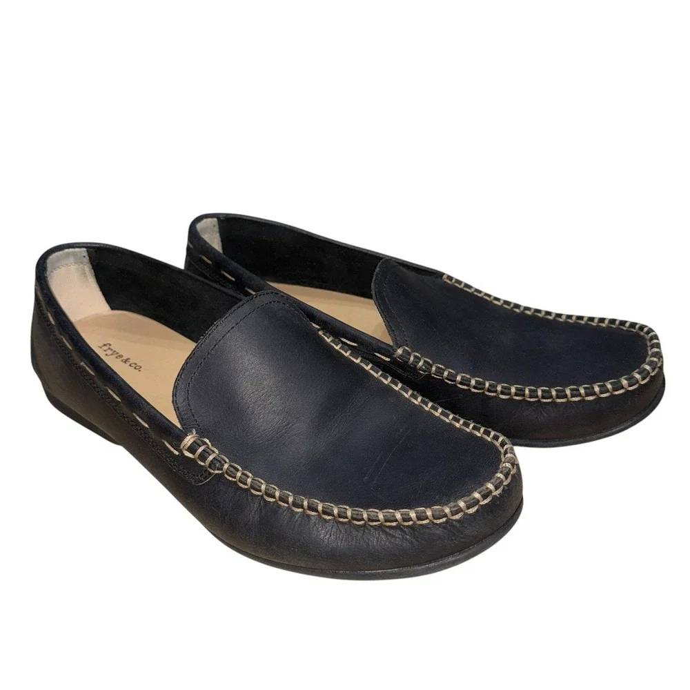 EUC Frye & Co Men's Lewis Venetian Black Leather Loafer Size 10